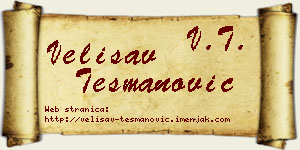 Velisav Tešmanović vizit kartica